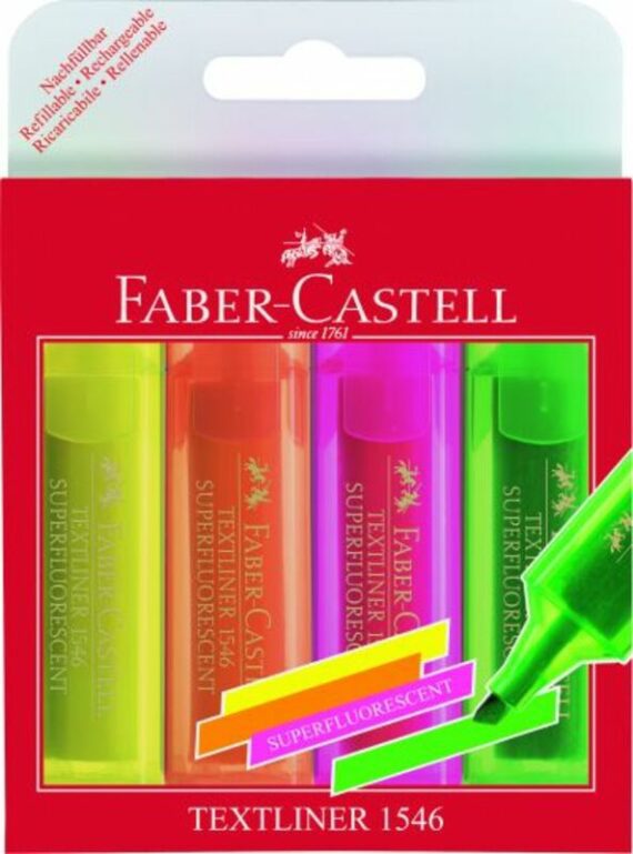 Faber Castell Σετ Μαρκαδόροι Υπογράμμισης 3+1 Δώρο