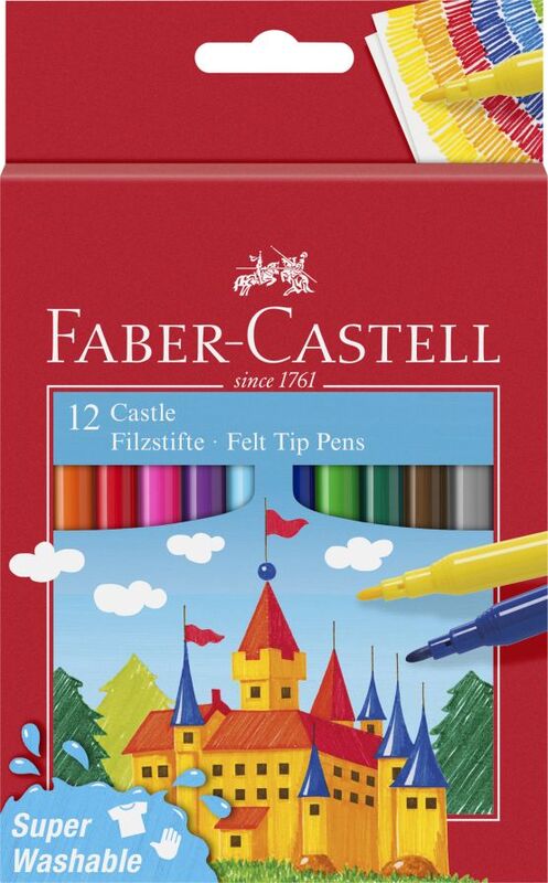 Faber Castell Μαρκαδόροι Super Washable Σετ 12Τμχ