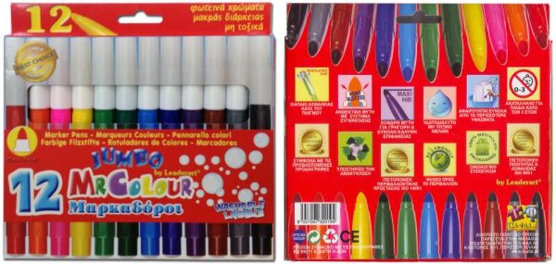 Μαρκαδόροι Χονδροί Mr Color-12 Χρώματα Μαρκαδόροι Χονδροί Mr Color-12 Χρώματα