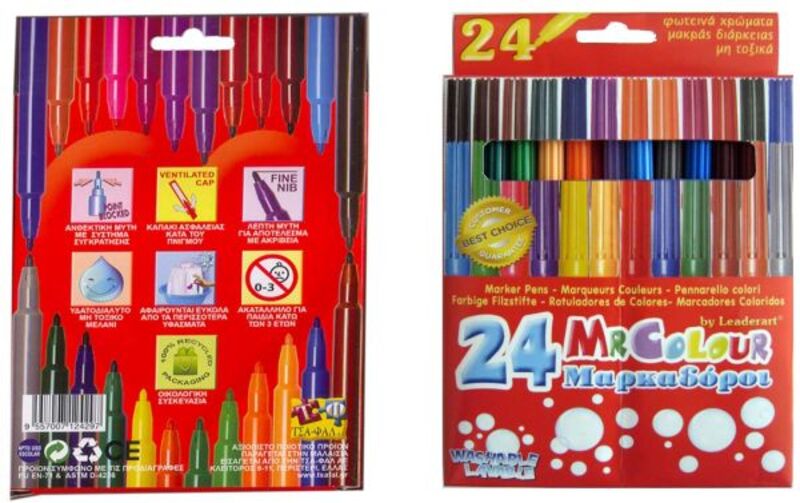 Μαρκαδόροι Μr Color-24 Χρώματα Μαρκαδόροι Μr Color-24 Χρώματα