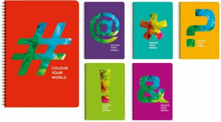 A&G Τετράδιο Colour Your World Σπιράλ 17x25cm 2 Θεμάτων 60 Φύλλων 6 Σχέδια-1Τμχ