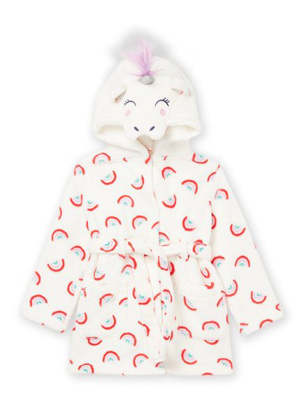 Παιδικη Λευκη Ρομπα/Πιτζαμα Με Κουκουλα Για Κοριτσια - Λευκο Παιδικη Λευκη Ρομπα/Πιτζαμα Με Κουκουλα Για Κοριτσια