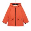 Παιδικο Πορτοκαλι Μπουφαν Με Κουκουλα Για Αγορια - Πορτοκαλι