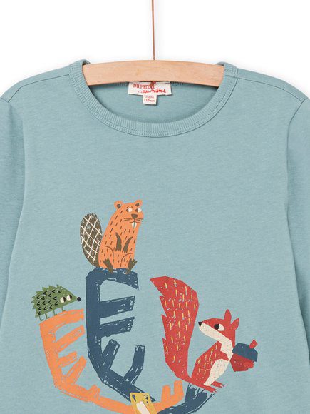 Παιδικη Τυρκουαζ Μακρυμανικη Μακο Μπλουζα Για Αγορια - Τυρκουαζ Παιδικη Τυρκουαζ Μακρυμανικη Μακο Μπλουζα Για Αγορια