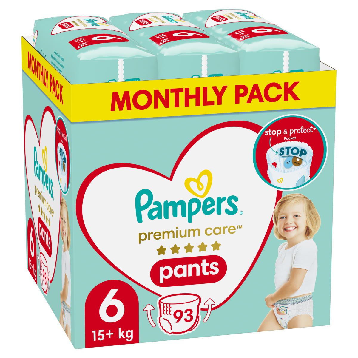 Πάνες Βρακάκι Pampers Premium Care Pants Νο 6 (15+kg) Monthly Pack 93τμχ Πάνες Βρακάκι Pampers Premium Care Pants Νο 6 (15+kg) Monthly Pack 93τμχ