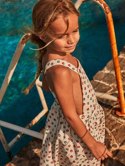 Παιδικο Πολυχρωμο Φορεμα Για Κοριτσια - Λευκο Παιδικο Πολυχρωμο Φορεμα Για Κοριτσια