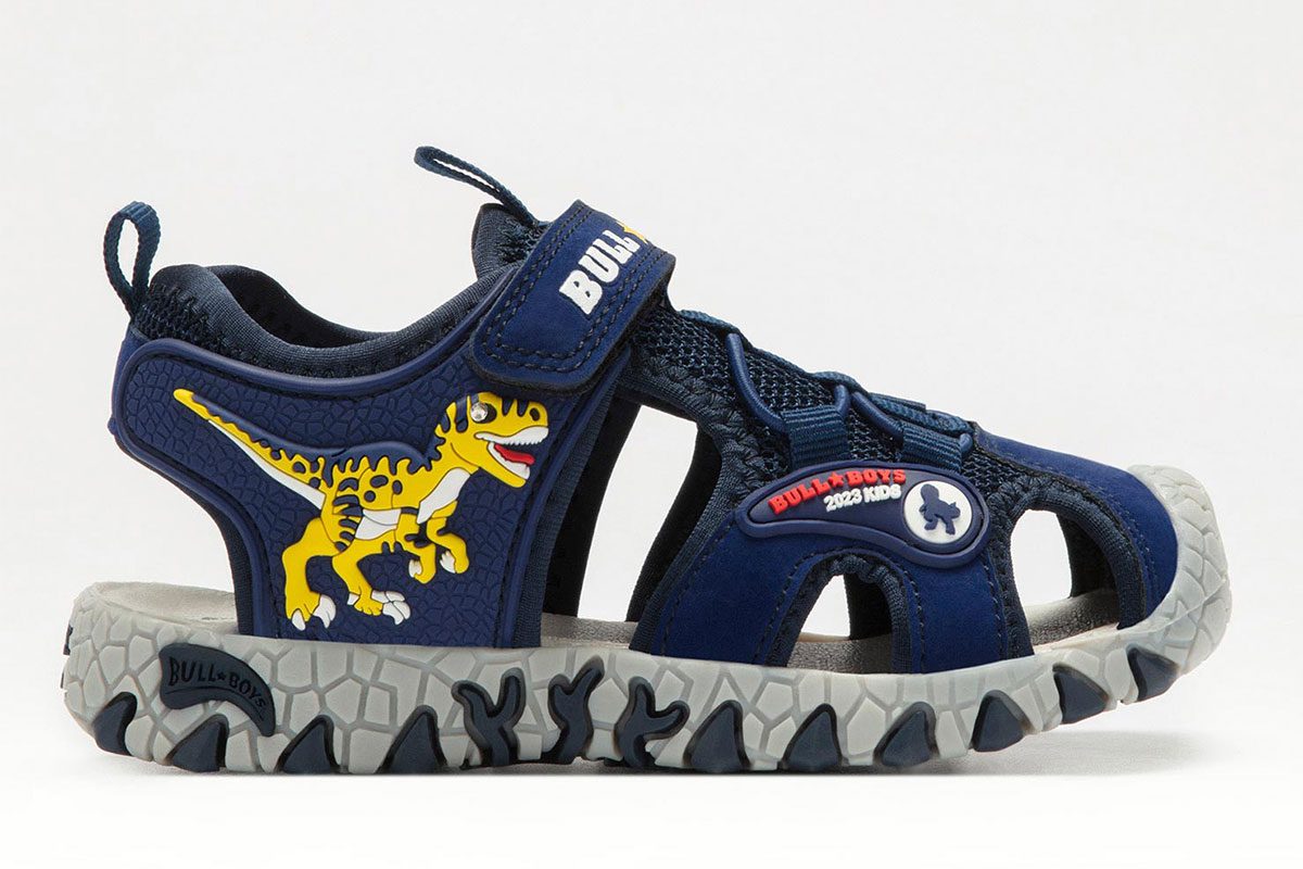 ΠΑΙΔΙΚΑ ΠΑΠΟΥΤΣΟΠΕΔΙΛΑ BULL BOYS VELOCIRAPTOR CL3144 AE01 ΜΕ ΦΩΤΑΚΙΑ NAVY