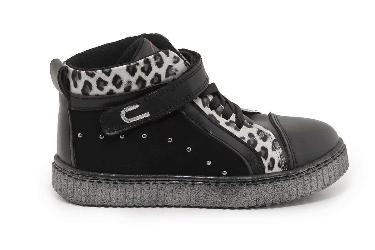 ΠΑΙΔΙΚΑ ΜΠΟΤΑΚΙΑ CROCODILINO ANIMAL PRINT ΚΟΡΔΟΝΙΑ VELCRO BLACK