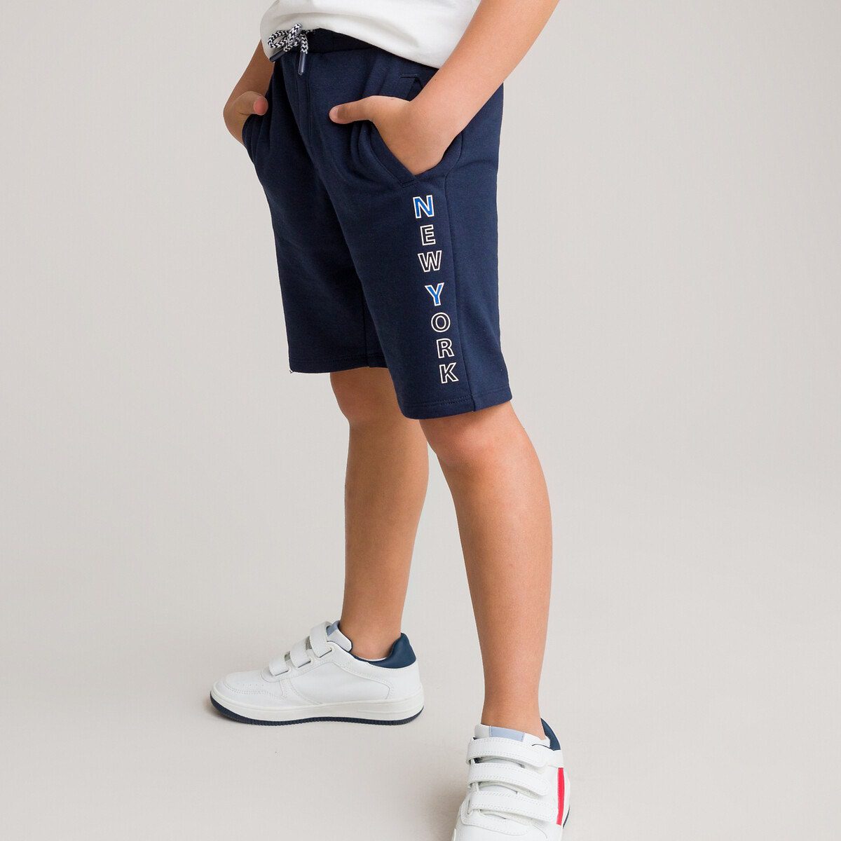 Φανελένια βερμούδα από οργανικό βαμβάκι Μπλε Φανελένια βερμούδα από οργανικό βαμβάκι Μπλε