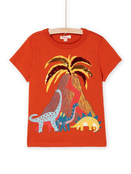 Παιδικη Πορτοκαλι Κοντομανικη Μπλουζα Για Αγορια - Πορτοκαλι