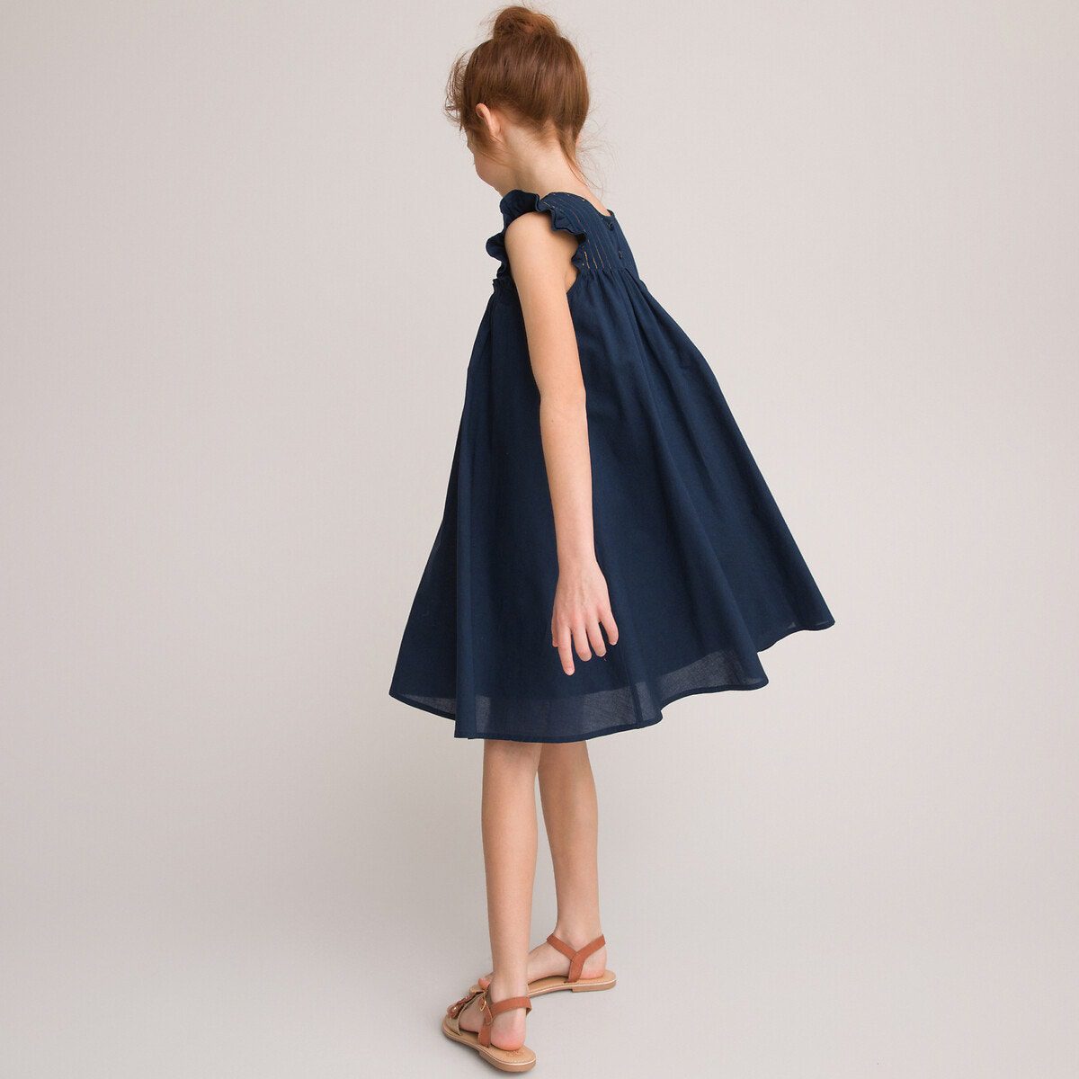Αμάνικο φόρεμα από οργανικό βαμβάκι Μπλε