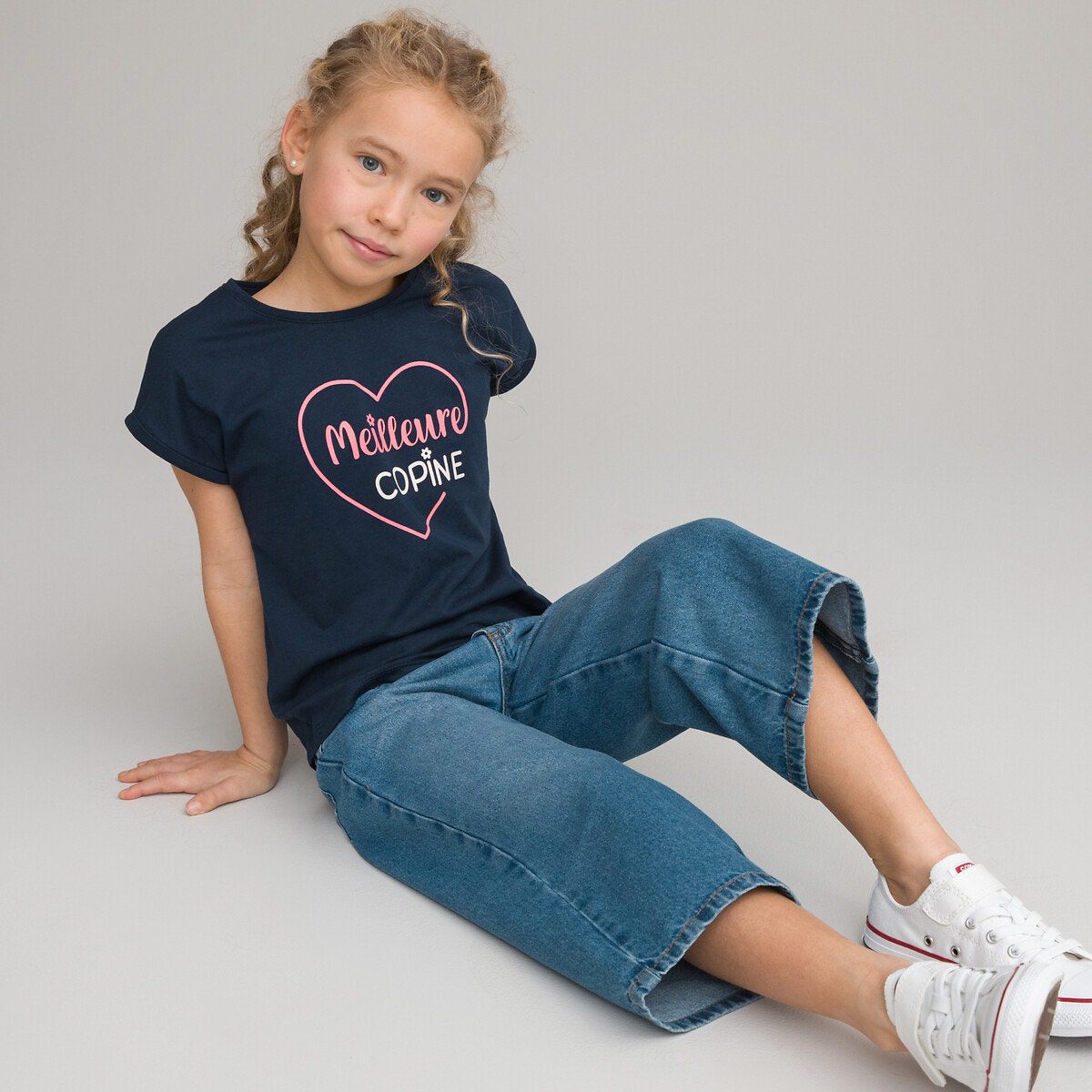 Μπλούζα με στάμπα Meilleure Copine Μπλε Μπλούζα με στάμπα Meilleure Copine Μπλε