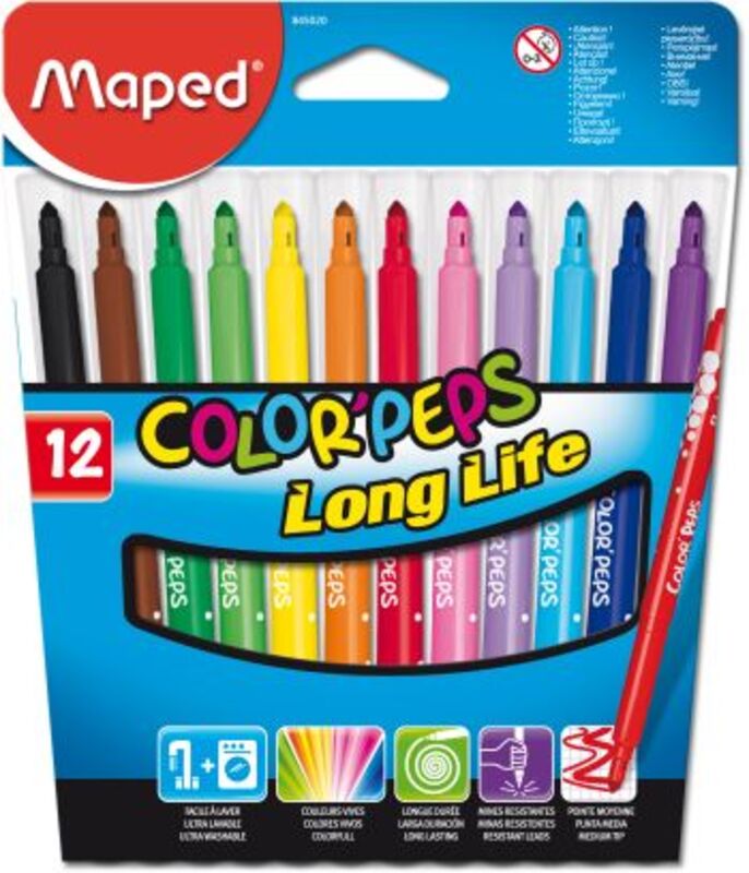 Maped 12 Μαρκαδόροι Color'Peps