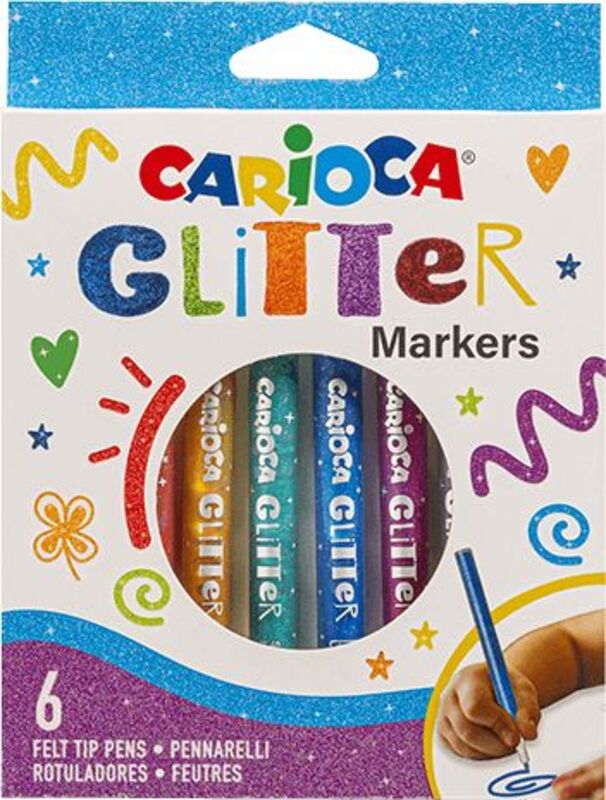 Carioca Μαρκαδόροι Glitter 6Τμχ