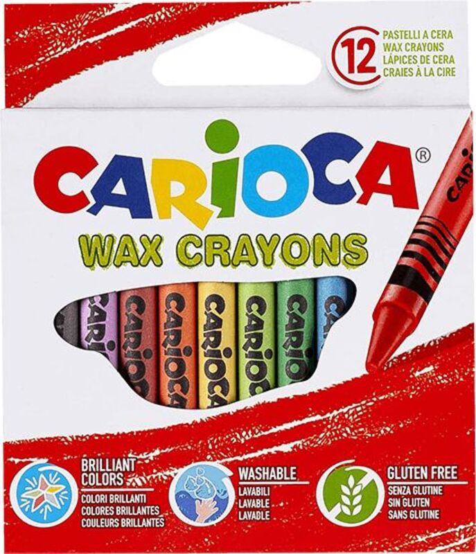 Carioca Crayons Κέρινο Wax 12Τμχ