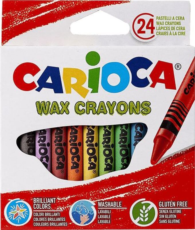 Carioca Crayons Κέρινο Wax 24Τμχ