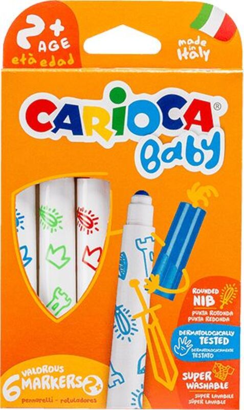 Carioca Μαρκαδόροι Baby 6Τμχ