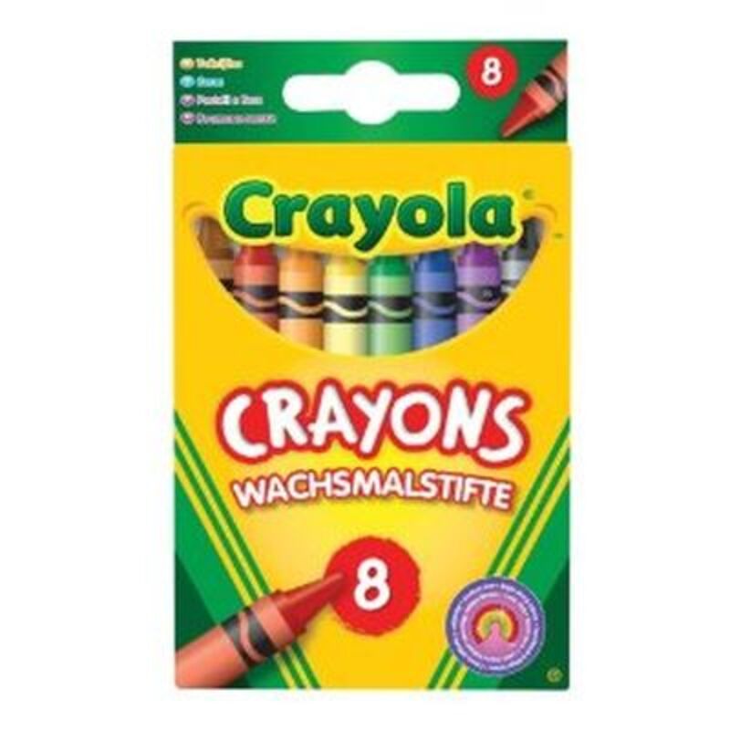 Crayola 8 Πολύχρωμες Κηρομπογιές