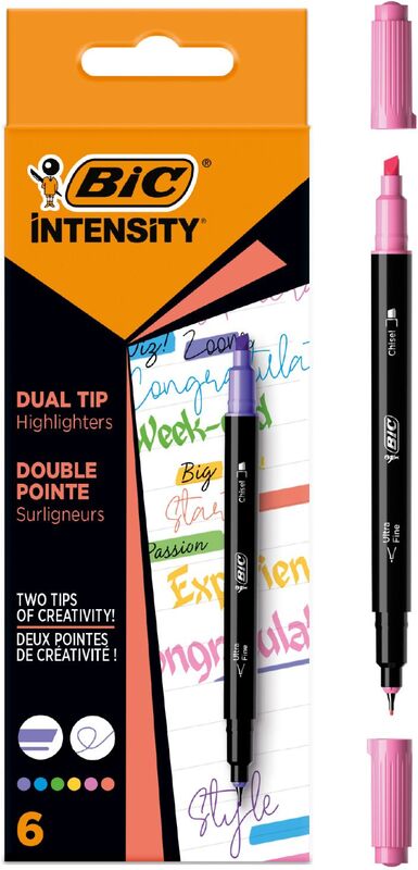 Bic Υπογραμμιστές Intensity Dual Tip 6Τμχ Bic Υπογραμμιστές Intensity Dual Tip 6Τμχ