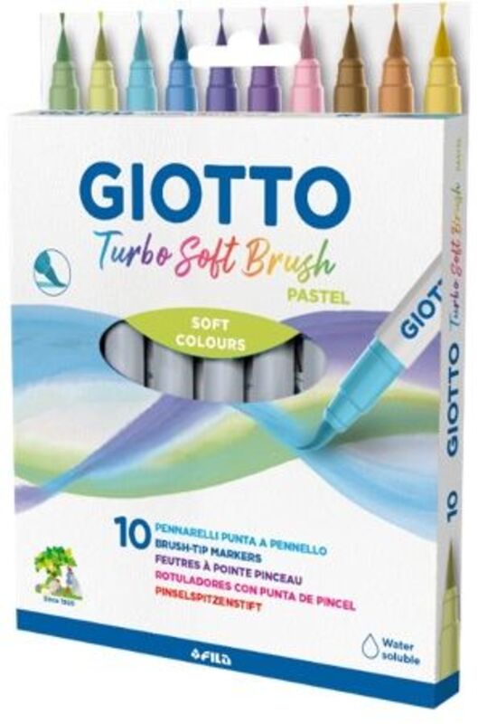 Giotto Μαρκαδόροι Πινέλο Turbo Soft Pastel 10Τμχ