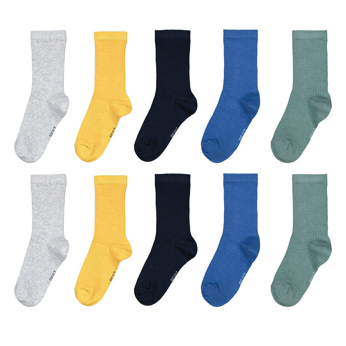 Σετ 10 ζευγάρια ριμπ κάλτσες Διαφορα Χρωματα