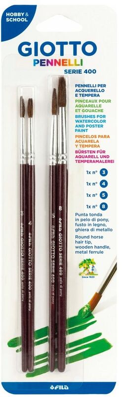 Giotto Πινέλο Στρογγυλό 400 Νο 3-4-5-8 4Τμχ Giotto Πινέλο Στρογγυλό 400 Νο 3-4-5-8 4Τμχ