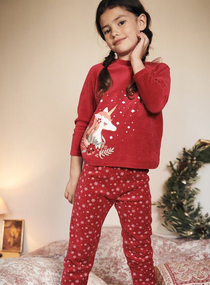 Παιδικές Χριστουγεννιάτικες Πιτζάμες Για Κορίτσια Sergent Major Red Velvet Unicorn - Κοκκινο Παιδικές Χριστουγεννιάτικες Πιτζάμες Για Κορίτσια Sergent Major Red Velvet Unicorn