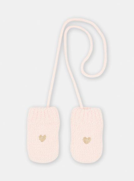Βρεφικά Γάντια Για Κορίτσια Pink Hearts