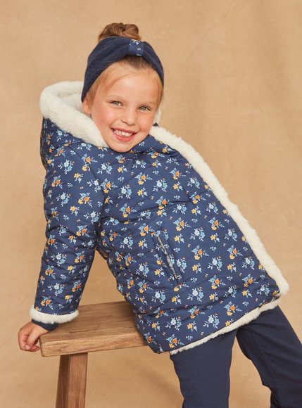 Παιδικό Αδιάβροχο Μπουφάν Για Κορίτσια Sergent Major Διπλής Όψης Blue Flowers - Μπλε Παιδικό Αδιάβροχο Μπουφάν Για Κορίτσια Sergent Major Διπλής Όψης Blue Flowers - Μπλε