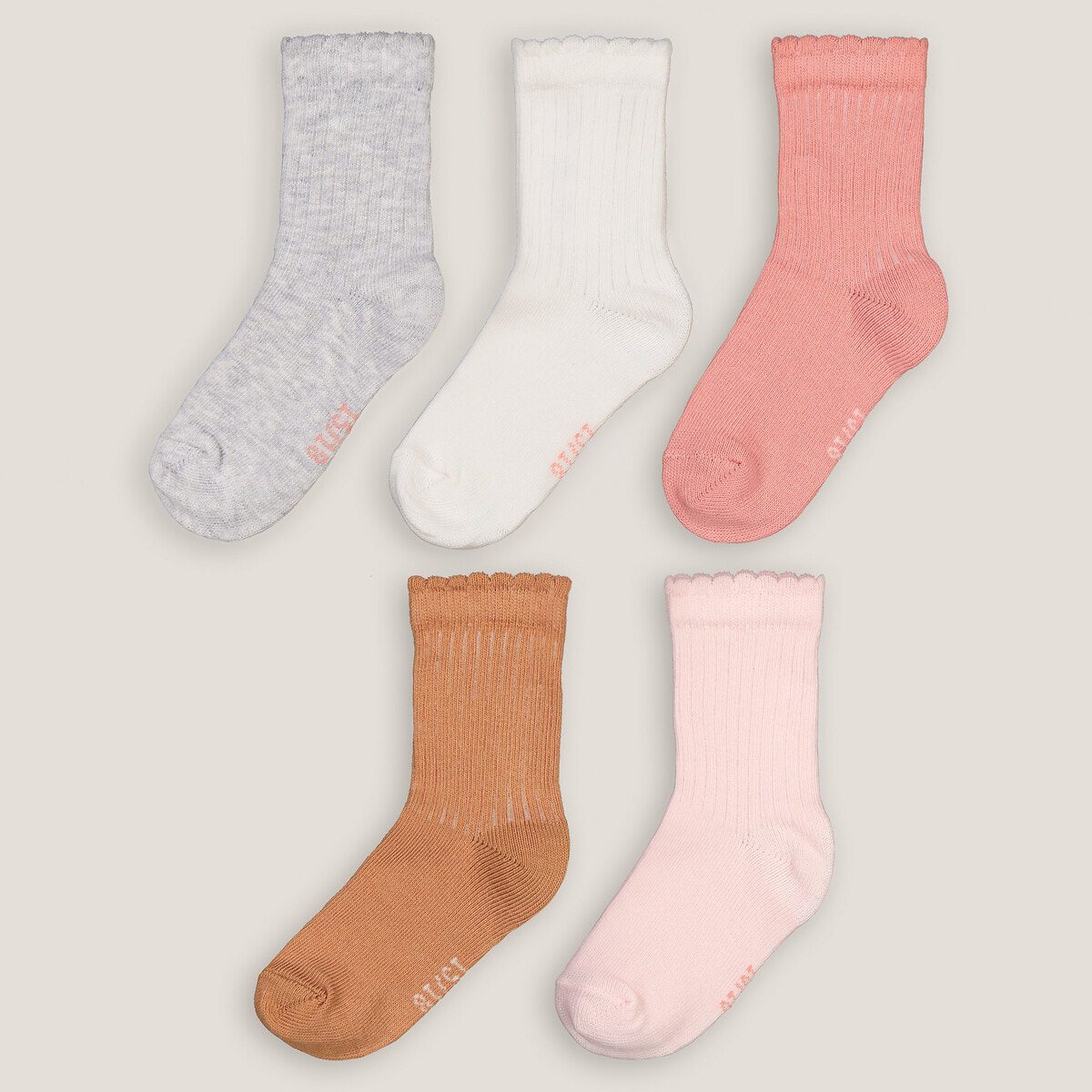 Σετ 5 ζευγάρια μονόχρωμες κάλτσες Διαφορα Χρωματα