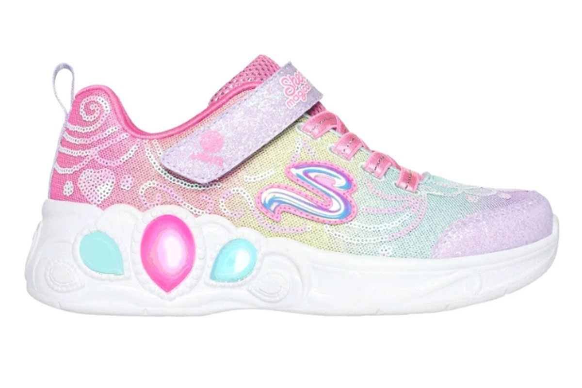 ΠΑΙΔΙΚΑ ΑΘΛΗΤΙΚΑ SKECHERS PRINCESS WISHES 302686L MLT ΜΕ ΦΩΤΑΚΙΑ PINK