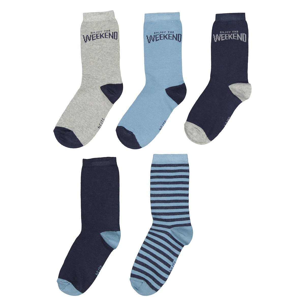 Σετ 5 ζευγάρια κάλτσες Weekend Μπλε