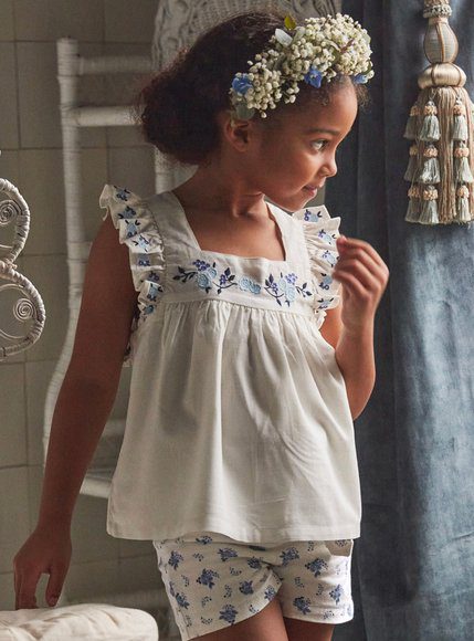 Παιδική Μπλούζα Για Κορίτσια White Flowers - Λευκο