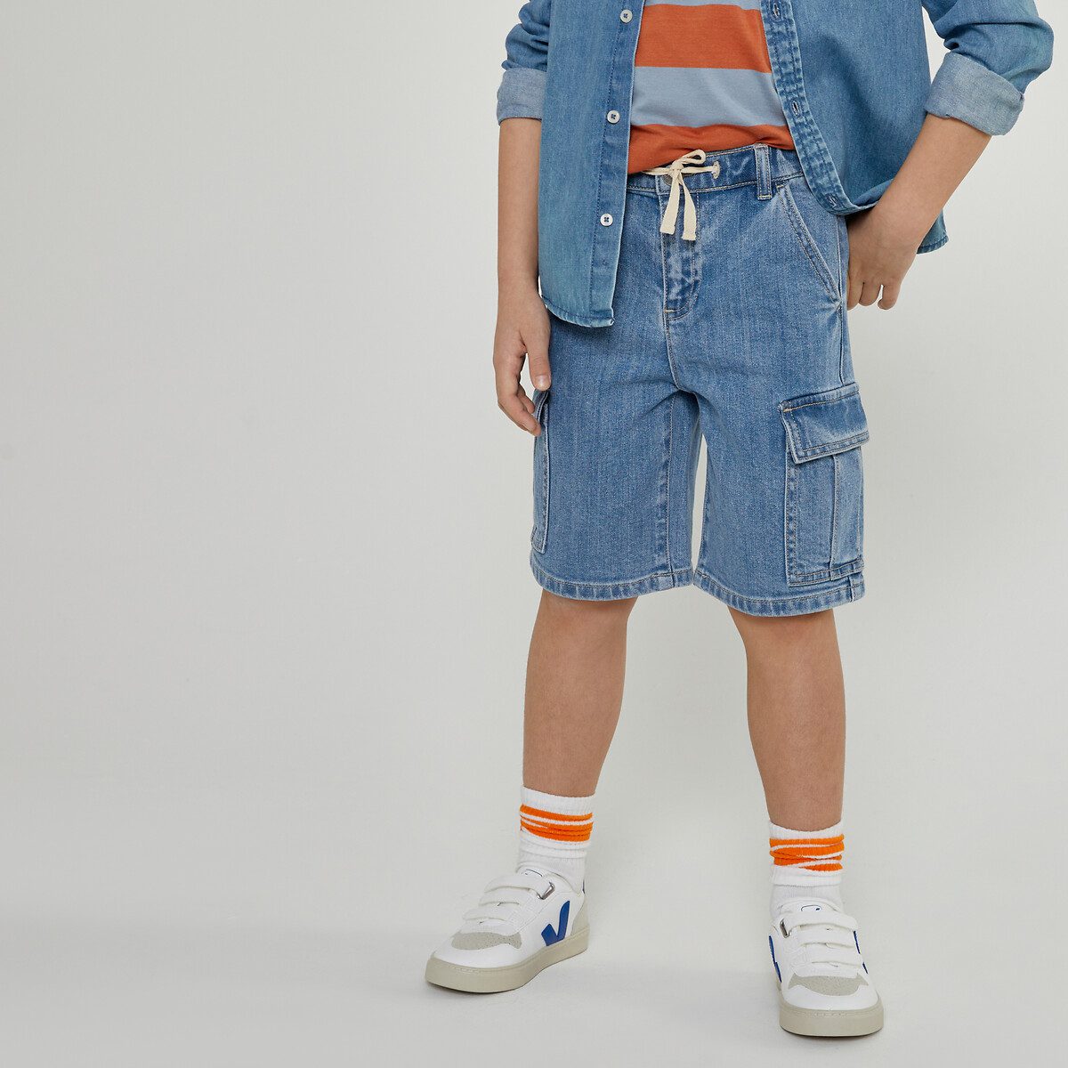 Τζιν βερμούδα cargo Μπλε Τζιν βερμούδα cargo Μπλε