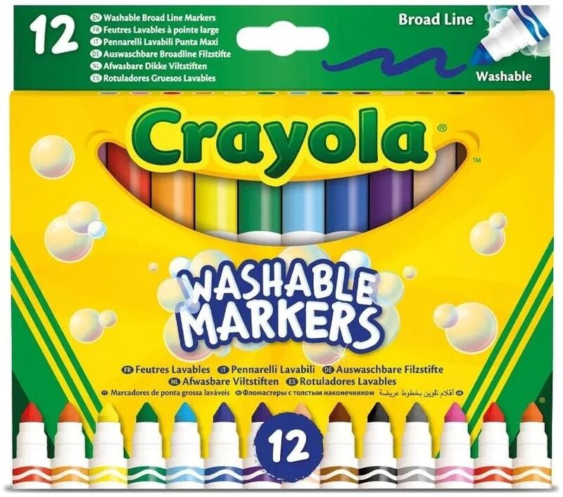Crayola Wash Μαρκαδόροι 12Τμχ