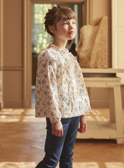 Παιδικό Πουκάμισο Για Κορίτσια Sergent Major White Floral - Λευκο Παιδικό Πουκάμισο Για Κορίτσια Sergent Major White Floral