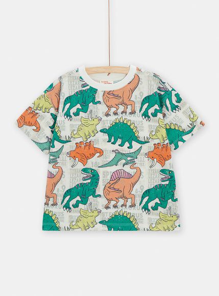 Παιδική Μπλούζα Για Αγόρια Multicolour Dino - Εκρου