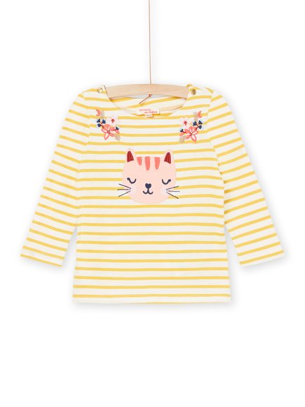 Βρεφική Μακρυμάνικη Μπλούζα Για Κορίτσια Yellow Cat