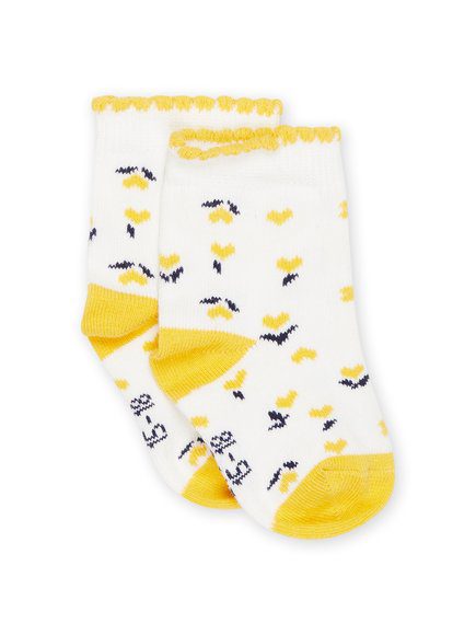 Βρεφικές Κάλτσες Για Κορίτσια Yellow Hearts