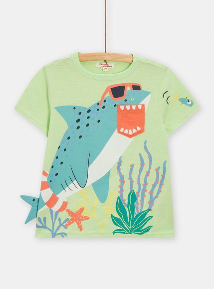 Παιδική Μπλούζα Για Αγόρια Cool Shark - Πρασινο