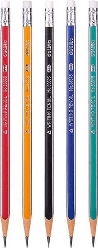 Deli Μολύβι Ριγέ HB Με Γόμα-5 Χρώματα Deli Μολύβι Ριγέ HB Με Γόμα-5 Χρώματα