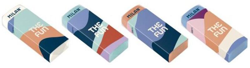 Milan Γόμα Λευκή The Fun-4 Σχέδια-1Τμχ Milan Γόμα Λευκή The Fun-4 Σχέδια-1Τμχ