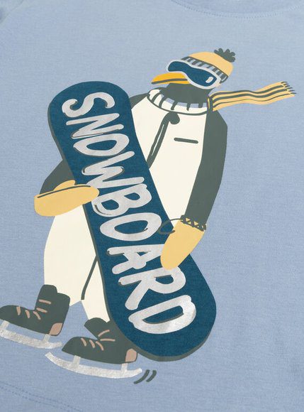 Παιδική Μπλούζα Για Αγόρια Blue Penguin - Λιλα Παιδική Μπλούζα Για Αγόρια Blue Penguin