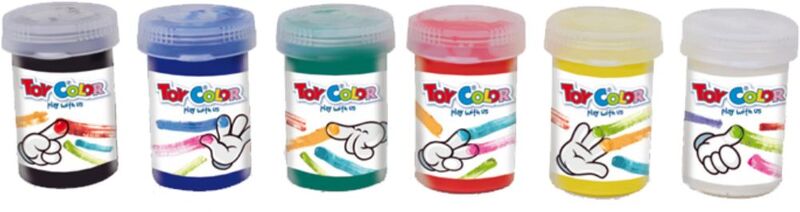 Toy Color Δακτυλομπογιές 25ml 6Τμχ