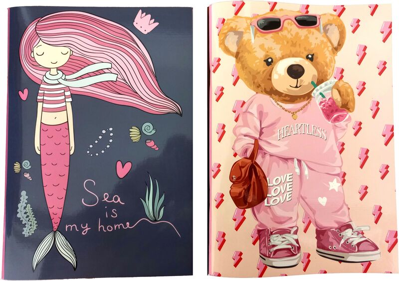 Bear-Mermaid Τετράδιο 17X25-2 Σχέδια-1Τμχ