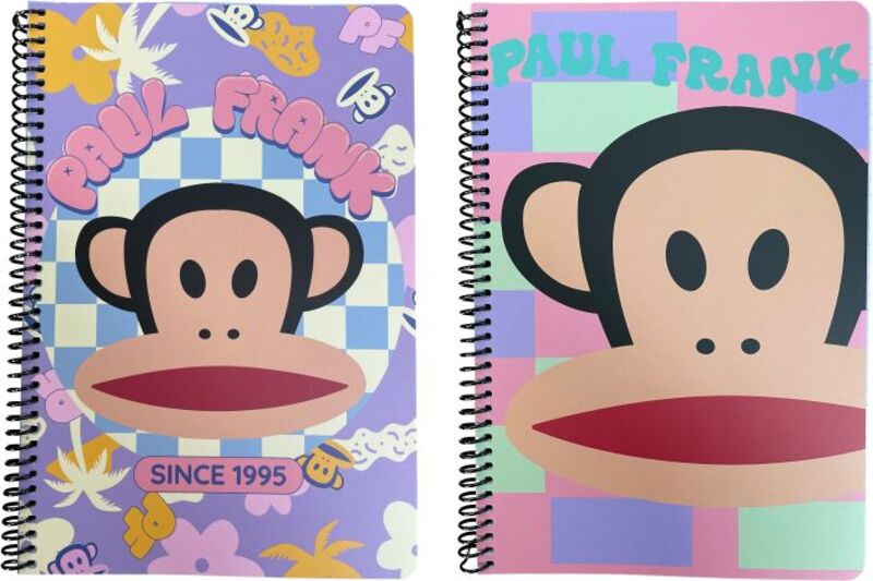 Paul Frank 1995-Logo Girl Τετράδιο 17X25 Σπιράλ 2 Θεμάτων 70 Φύλλων-2 Σχέδια-1Τμχ