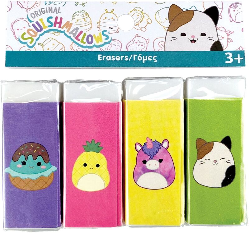 Squishmalows Σετ 4 Γόμες