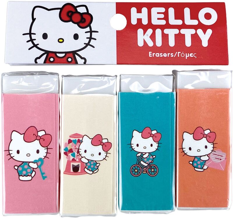 Hello Kitty Sweetheart Σετ 4 Γόμες
