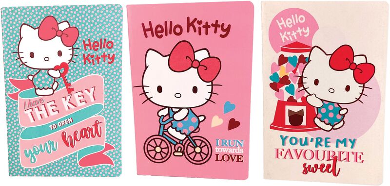 Hello Kitty Sweetheart Σημειωματάριo Α5 3Τμχ
