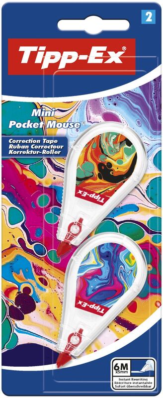 Bic Διορθωτική Ταινία Tipp-Ex Mini Pocket Mouse Decors 2Τμχ